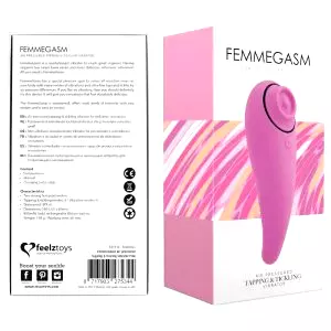 Femmegasm - nabíjateľný 2v1 klitorisový vibrátor (ružový)