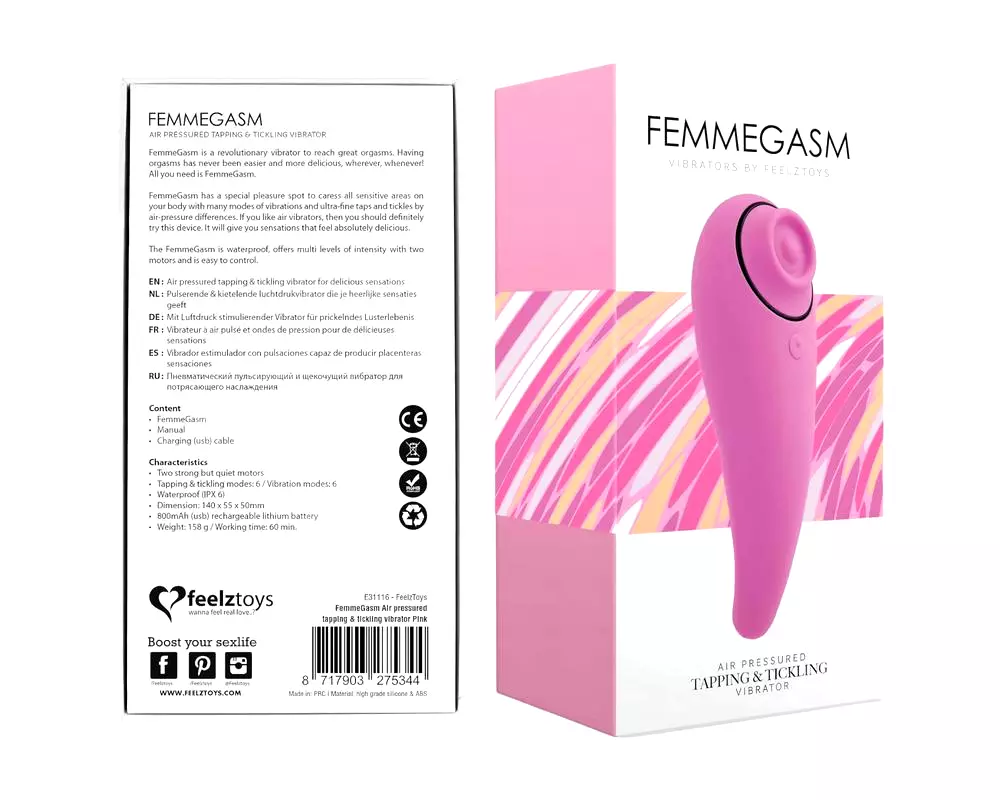 Femmegasm - nabíjateľný 2v1 klitorisový vibrátor (ružový) Femmegasm - nabíjateľný 2v1 klitorisový vibrátor (ružový)