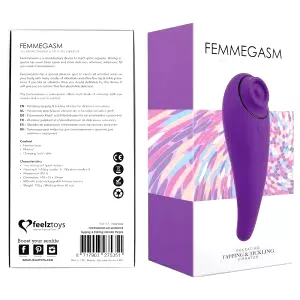 Femmegasm - nabíjateľný 2v1 vibrátor na klitoris (fialová)