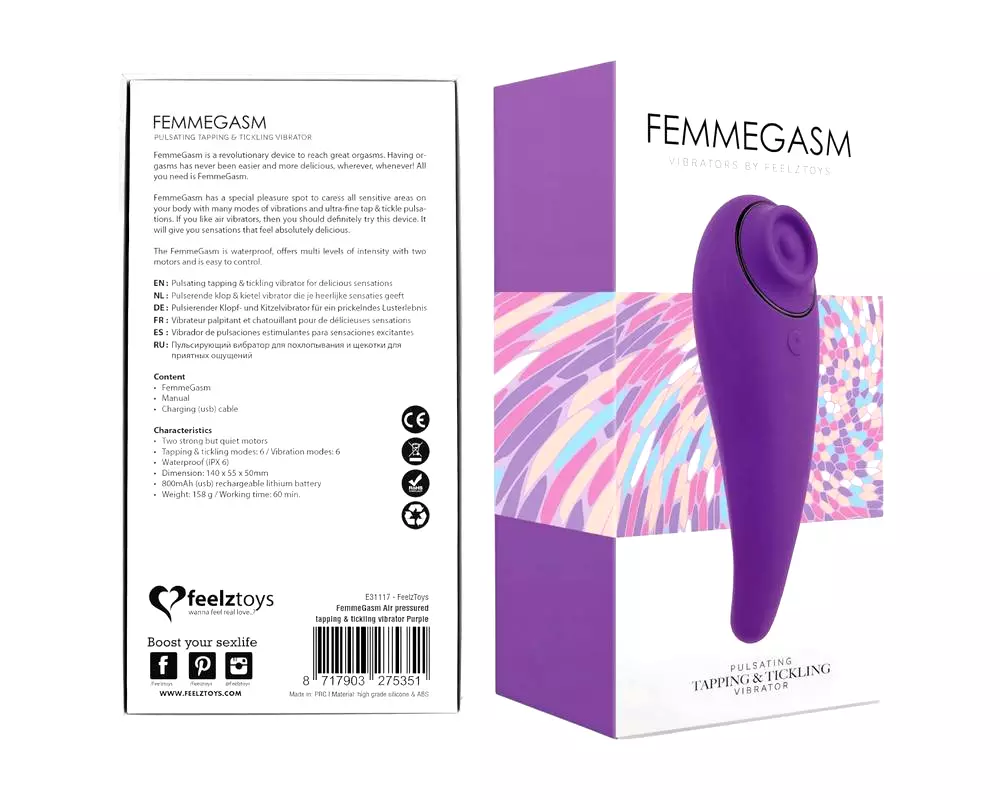 Femmegasm - nabíjateľný 2v1 vibrátor na klitoris (fialová) Femmegasm - nabíjateľný 2v1 vibrátor na klitoris (fialová)