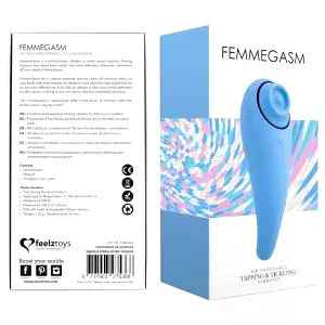 Femmegasm - nabíjateľný 2v1 klitorálny vibrátor (modrý)