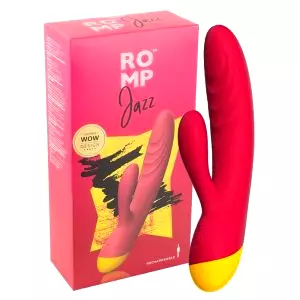 Jazz - vodotesný vibrátor G-bodu s klitorisovým ramenom (ružový)