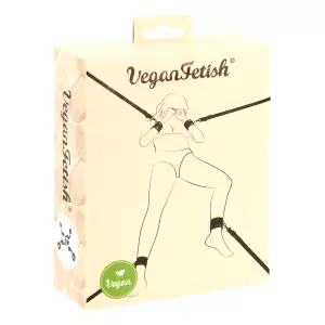 Vegán Fetish - posteľná bondage sada (čierna)