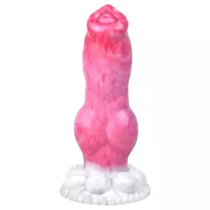 Buldog - dildo psie penis - 17 cm (ružový)
