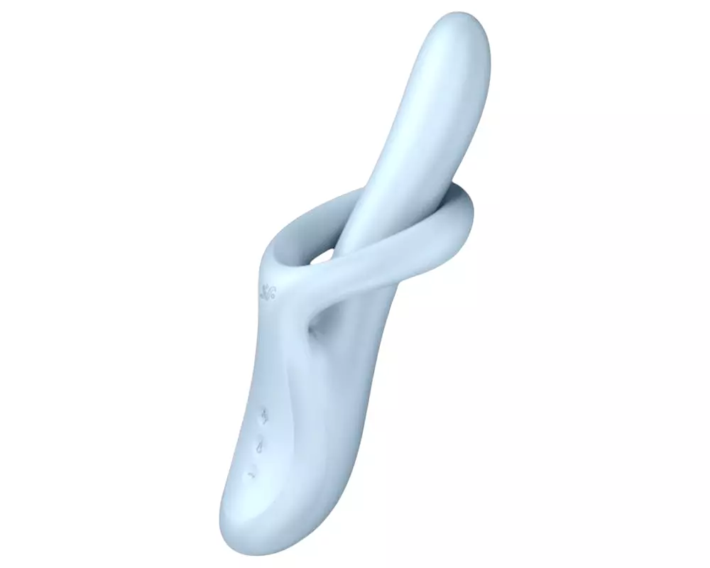 Heat Flex 4 - hrejivý vibrátor s ramienkom na klitoris (strieborný) Heat Flex 4 - hrejivý vibrátor s ramienkom na klitoris (strieborný)