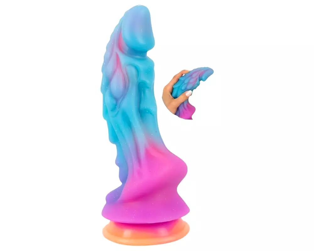 Mimozemský silikónový dildo (modro-oranžový) Mimozemský silikónový dildo (modro-oranžový)