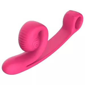 Slimačí vibrátor Curve - 2v1 pre potešenie (ružový)