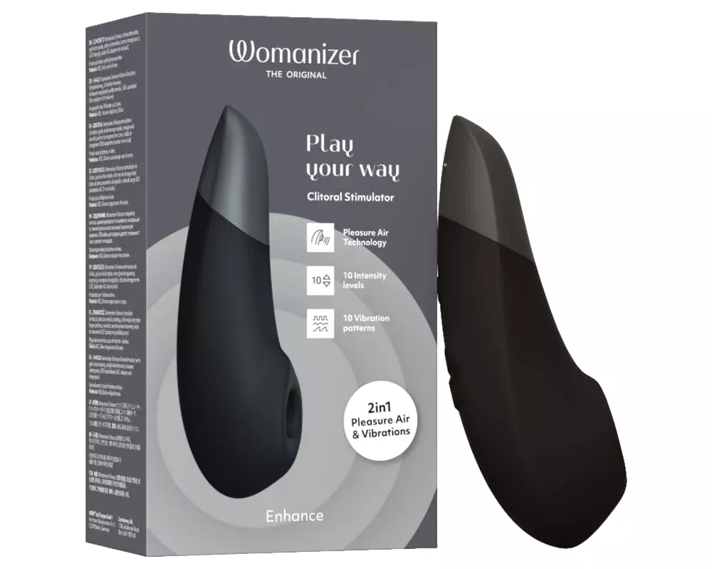 Enhance - vzduchový stimulátor klitorisu (čierny) Enhance - vzduchový stimulátor klitorisu (čierny)
