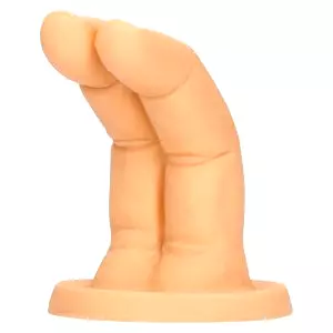 Dvojprstový dildo (naturálny)