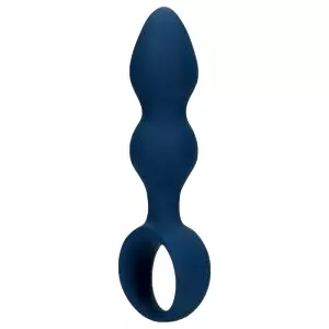 Krúžkovité análne dildo - stredné (modré)