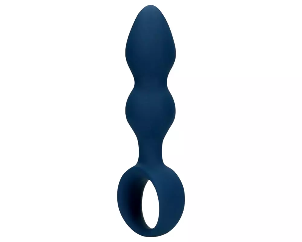 Krúžkovité análne dildo - stredné (modré) Krúžkovité análne dildo - stredné (modré)