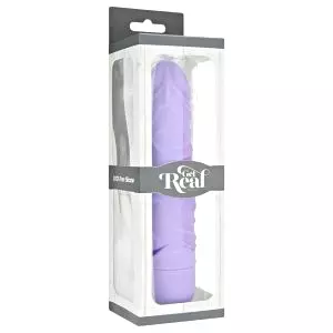 Klasický  realistický silikónový vibrátor (fialový)