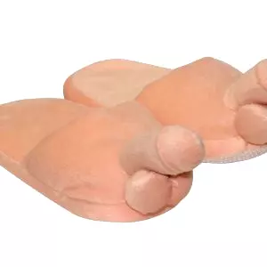 Papuče v tvare penisu - prírodné