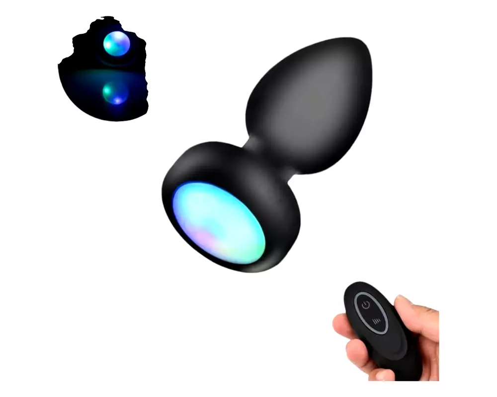 žiarivý rádiový análny vibrátor (čierny) žiarivý rádiový análny vibrátor (čierny)