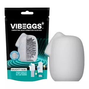 Naughty Nubs - vibračné vajíčko masturbátor (biele)