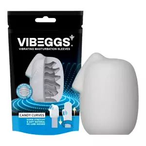 Candy Curves - vibračné vajíčko masturbátor (biela)