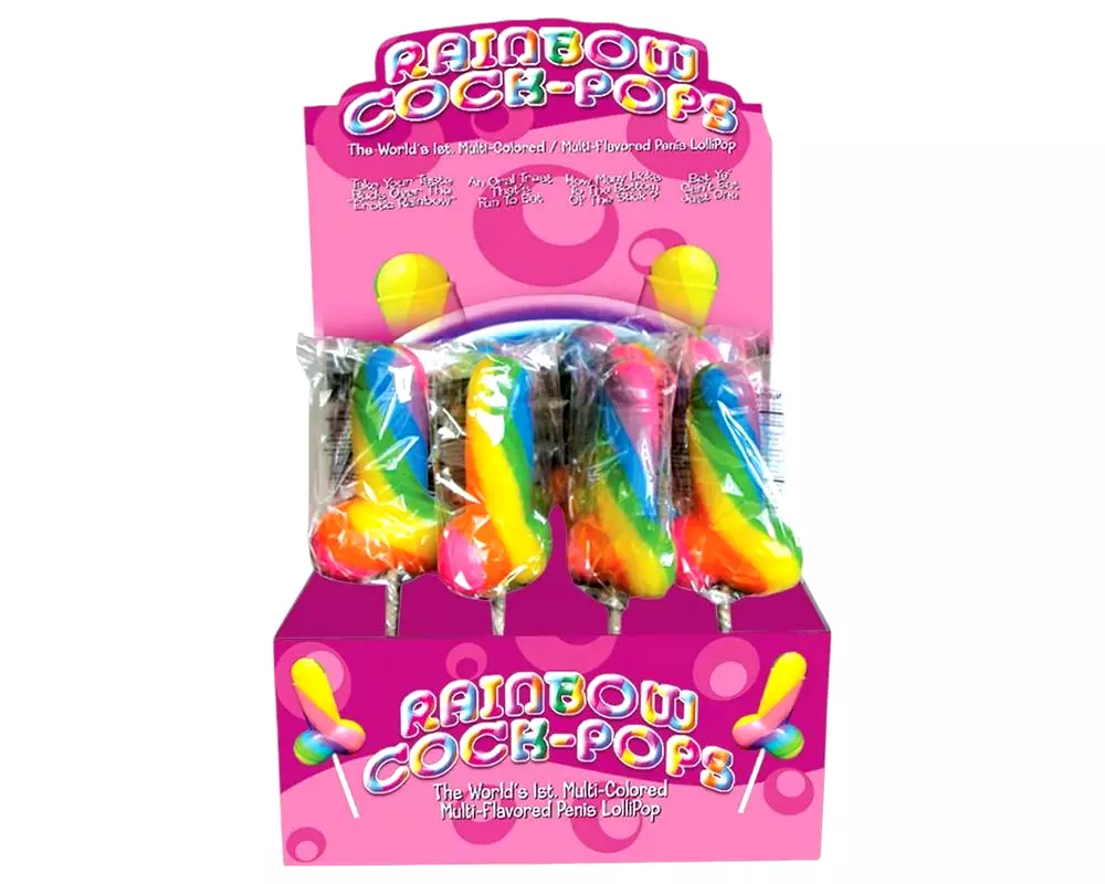 Dúhový Lízatko Pop - penisová lízanka (85g) - ovocná príchuť Dúhový Lízatko Pop - penisová lízanka (85g) - ovocná príchuť