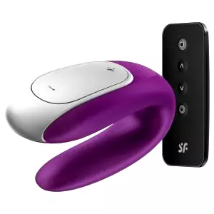 Double Fun - inteligentný párový vibrátor (fialová)