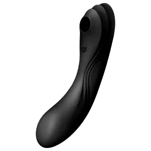 Curvy Trinity 4 - vzduchový 2v1 vibrátor (čierny)