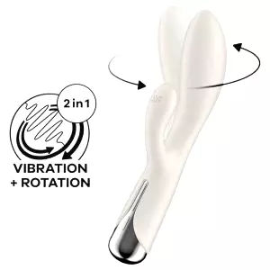 Spinning Rabbit 1 - rotačný vibrátor s klitorisovým ramenom (béžový)