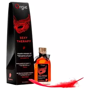 Sexy Therapy - masážny olej set - jahoda