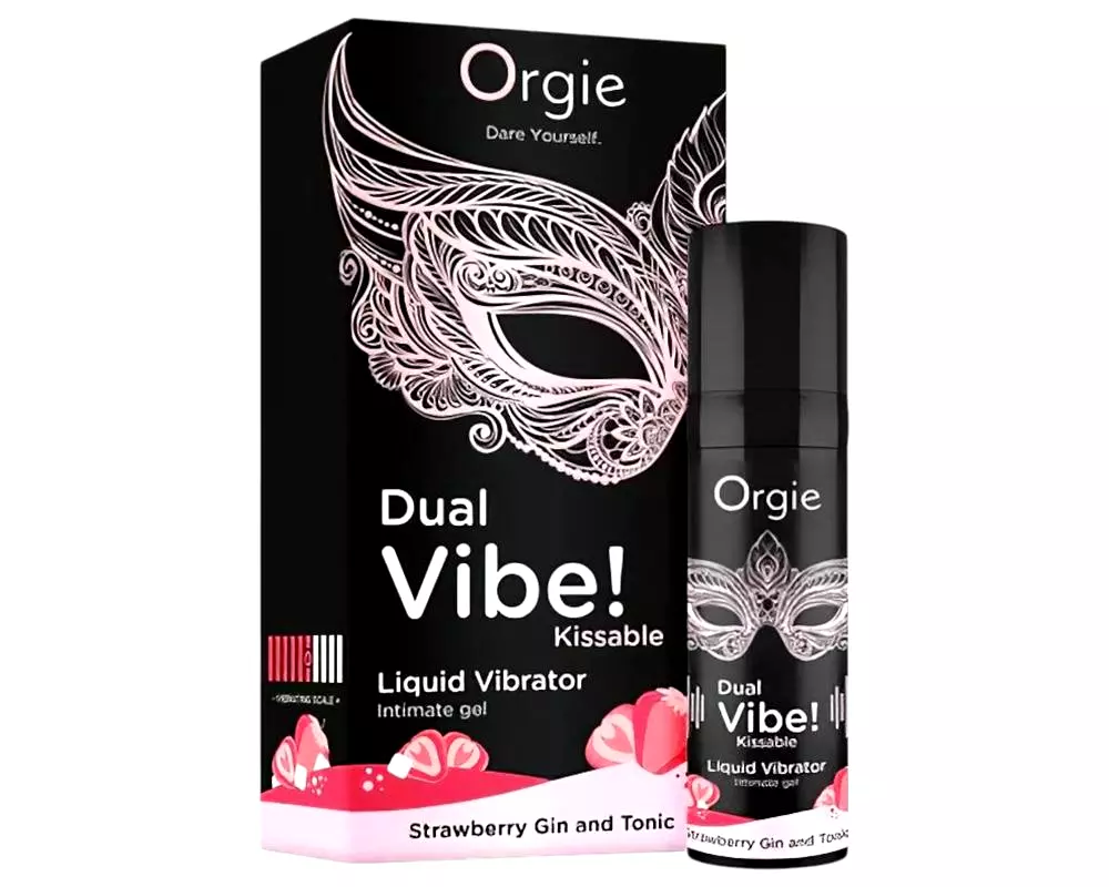 Dual Vibe - unisex tekutý vibrátor - Jahoda - Gin Tonic (15 ml) Dual Vibe - unisex tekutý vibrátor - Jahoda - Gin Tonic (15 ml)