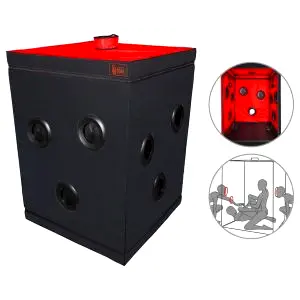 Secretdome BDSM sex kabína s otvormi (čierna)