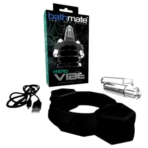 Bathmate Hydro Vibe hydroterapeutický vibračný krúžok (čierny)