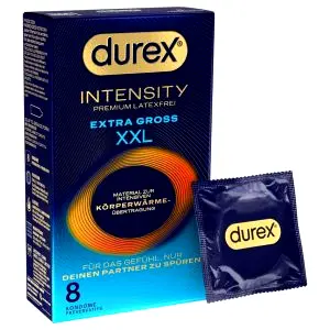 Durex Intensity XXL bezlatexové kondómy (8 ks)