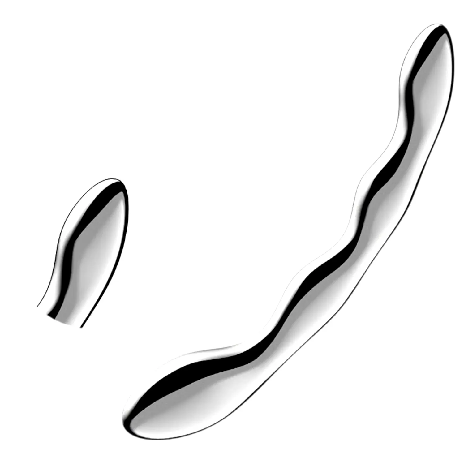Cosmic Crest 2 – vlnitý oceľový dildo (strieborný) Cosmic Crest 2 – vlnitý oceľový dildo (strieborný)