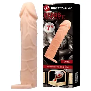 Pretty Love prírodný návlek na penis s krúžkom