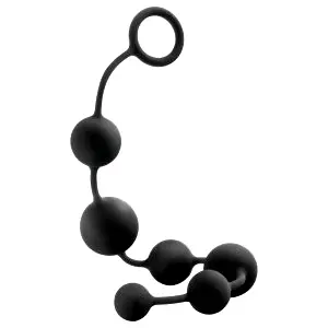 Anal Adventures L korálkované análné dildo (čierne)