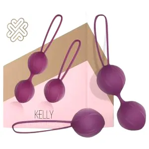 Kelly - 2-dielna sada venušiných guličiek (fialová)