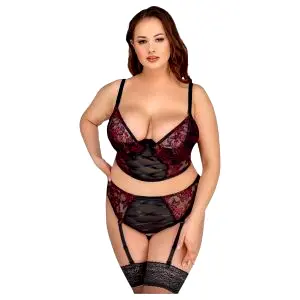 Plus Size - podprsenkový set (červený) - 90C/XL