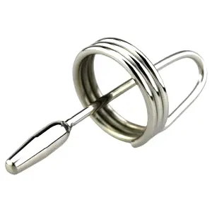 DeepRing kovový dilatátor s krúžkom 9cm (strieborný)