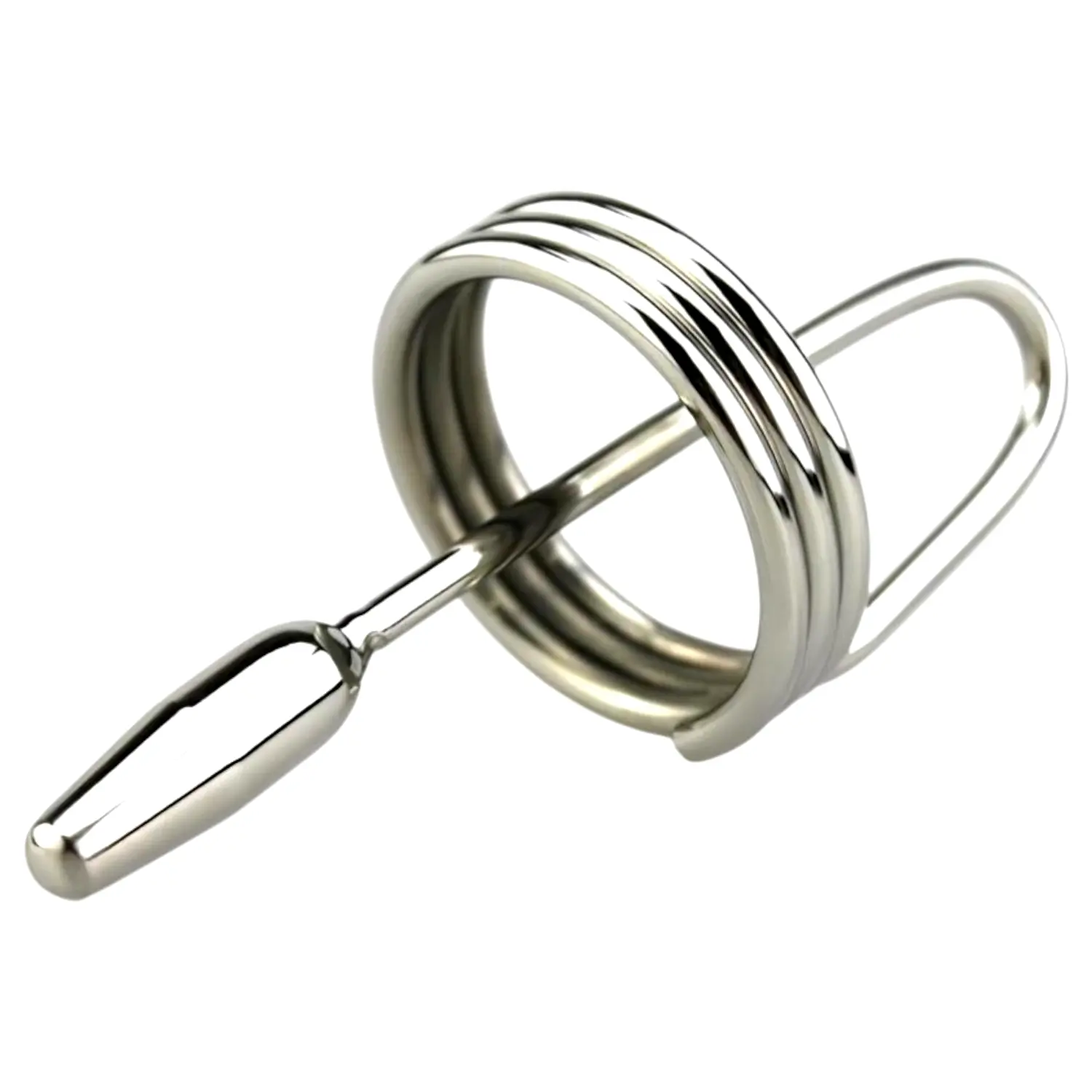 DeepRing kovový dilatátor s krúžkom 9cm (strieborný) DeepRing kovový dilatátor s krúžkom 9cm (strieborný)