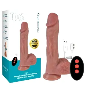 Erospace  realistický prirážajúci a rotačný vibrátor (telovej farby)