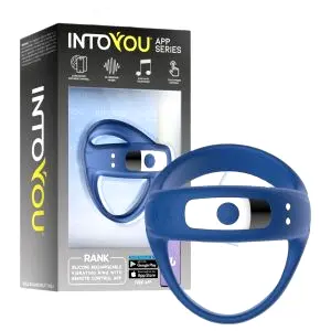 INTOYOU inteligentný vibračný krúžok na penis a semenníky (modrý)