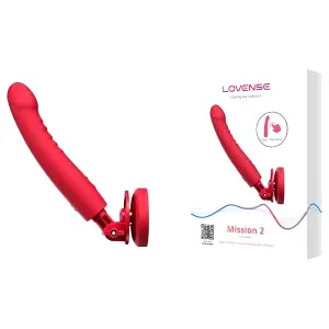 Lovense Mission 2 inteligentný vibrátor s prísavkou (červený)