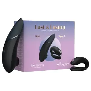 Womanizer Lust&Luxury sada na stimuláciu klitorisu a vibrátor pre páry (čierna)