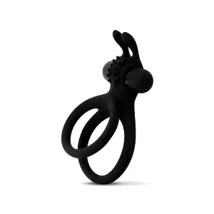 Share Ring - vibračný krúžok na penis a semenníky (čierny)