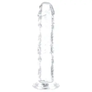 želé dildo - 16 cm (priehľadný)