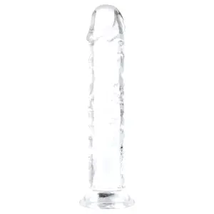 želé dildo - 18 cm (priehľadný)