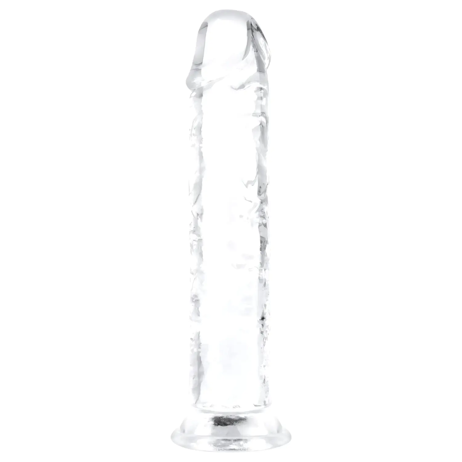 želé dildo - 18 cm (priehľadný) želé dildo - 18 cm (priehľadný)