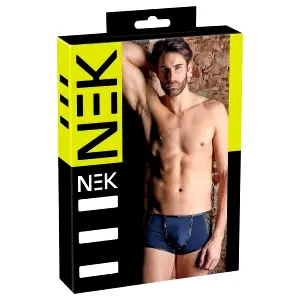 čierne šnurovacie sťahujúce boxerky (modré) - L