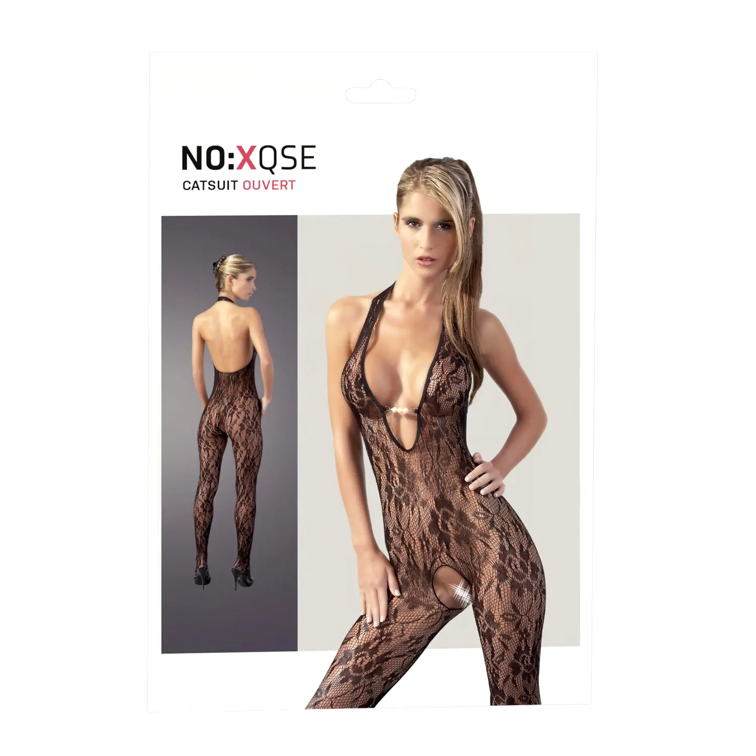 Čipkový overal s perlovou ozdobou - L/XL Čipkový overal s perlovou ozdobou - L/XL