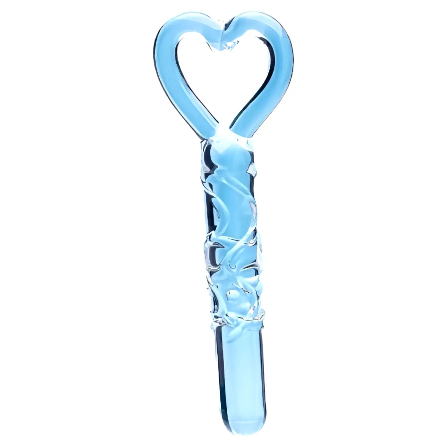Clarity sklenené dildo so srdcovou rukoväťou (priehľadné) Clarity sklenené dildo so srdcovou rukoväťou (priehľadné)