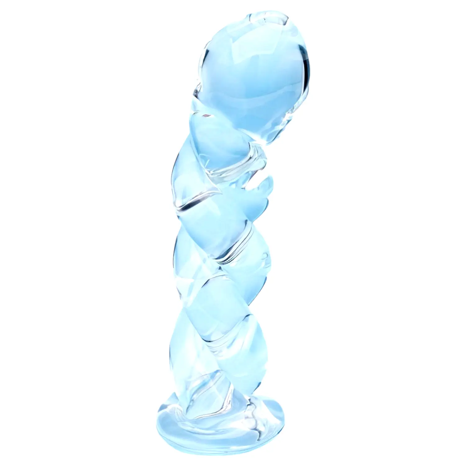 Clarity sklenené dildo s pleteným vzorom (priehľadné) Clarity sklenené dildo s pleteným vzorom (priehľadné)