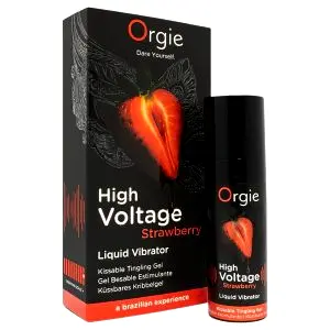 Orgie High Voltage tekutý vibrátor jahoda (15 ml)