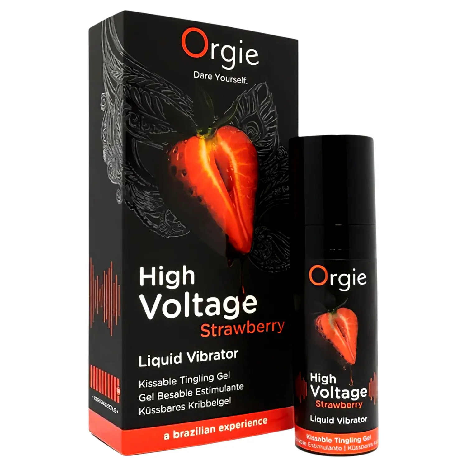 Orgie High Voltage tekutý vibrátor jahoda (15 ml) Orgie High Voltage tekutý vibrátor jahoda (15 ml)